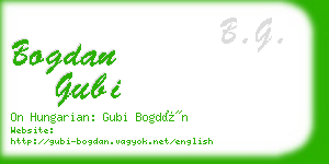bogdan gubi business card